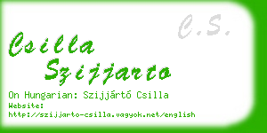 csilla szijjarto business card